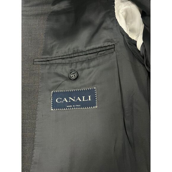 Canali‎ Super 120's Men Wool Suit Jacket Blazer Size 52R/ US 42R - Picture 8 of 16